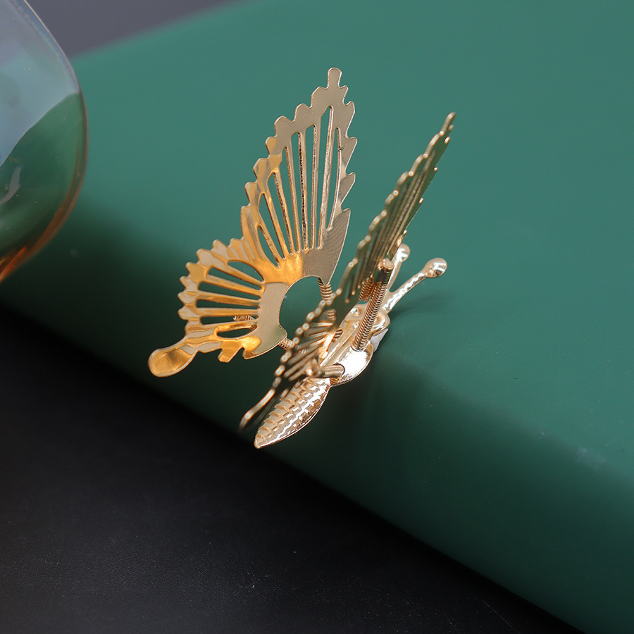 KC 골드 스프링 버터플라이 클립 없음