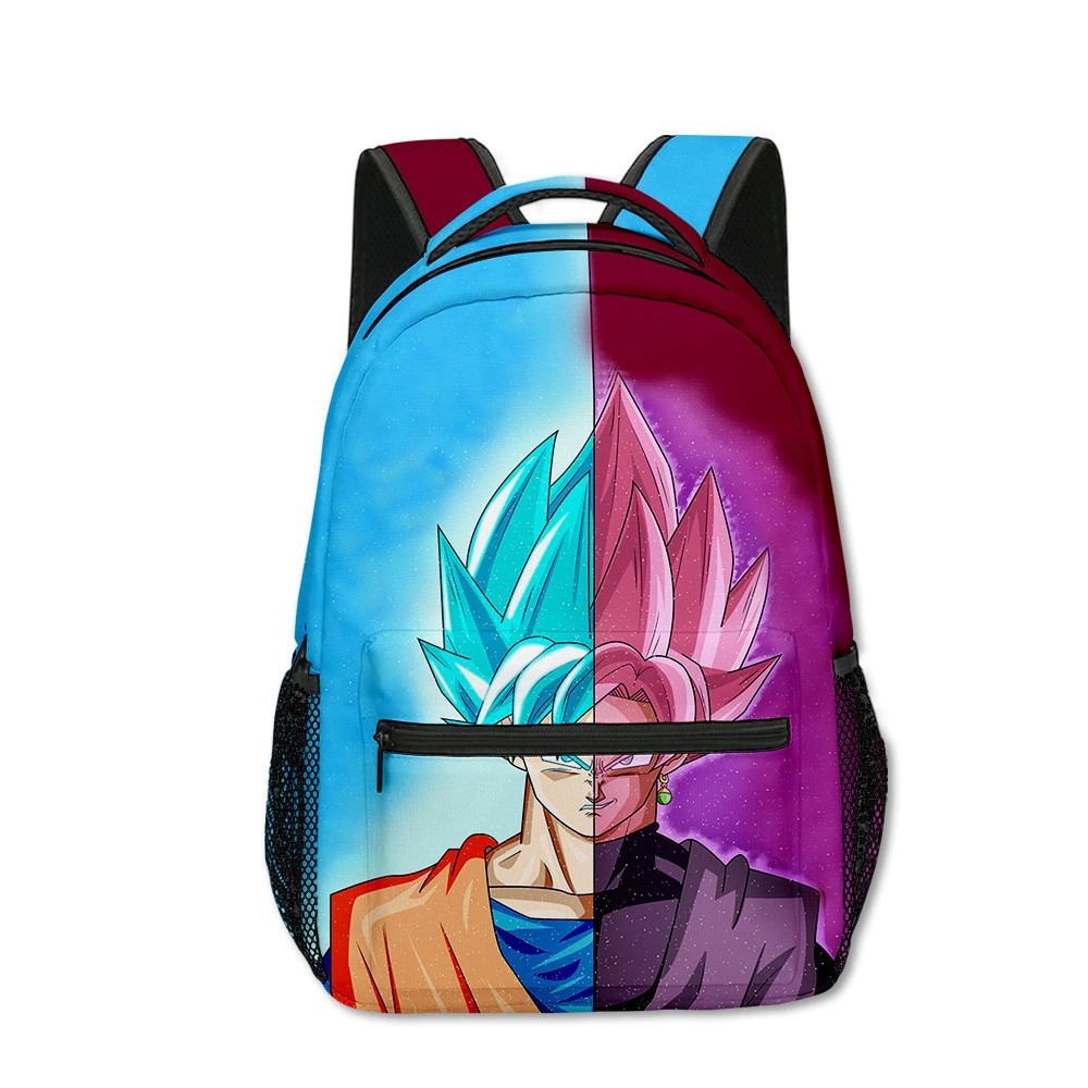 3D transfronterizo impresión de doble cara siete bolas de dragón nuevo dibujo animado bolsas escolares de estudiantes de primaria y secundaria mochila para niños mochila