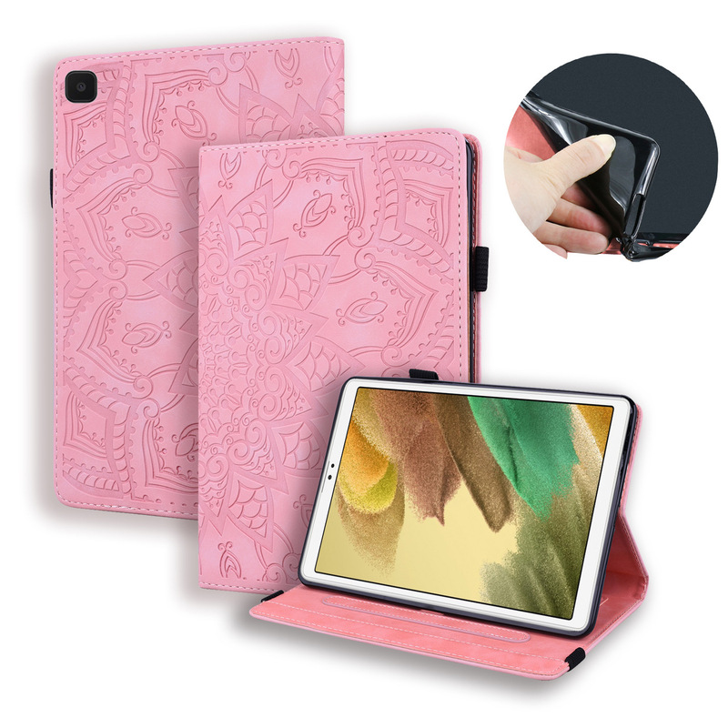 Applicable to Samsung Tab A7 10.4 tablet leather case T220 retro frosted calf pattern card holder