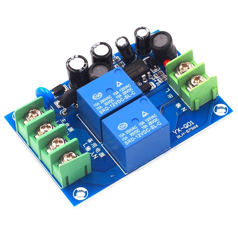220V Two-Way Power Automatic Switcher 10A Dual Power Supply Two in and One Out Power Outage Transfer Switch Board Module 220V Two-Way Power Automatic Switcher 10A Dual Power Supply Two in and One Out Power Outage Transfer Switch Board Module