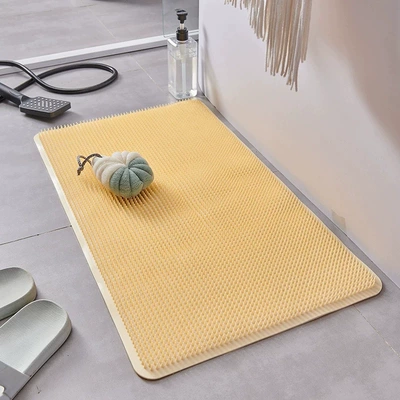 Avtomobil döşəmə paspasları: Bathroom Foot Washing and Scrubbing - massage-soft-spikes-beige-34cm-x-67cm