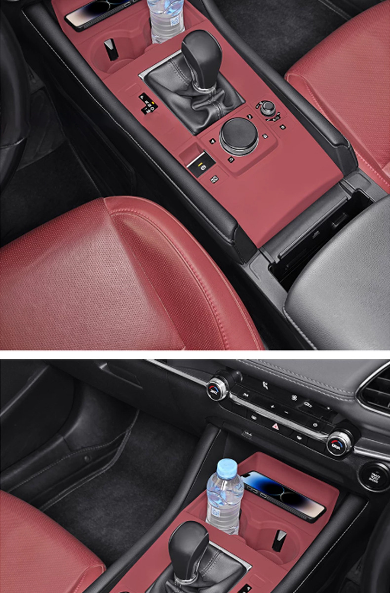 Suitable for Mazda 3 Next Generation Axela central console cup holder silicone pad interior decoration modification anti-slip protection