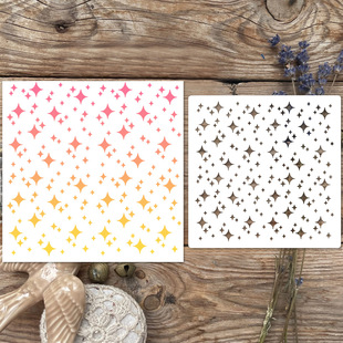 Handbook Painting Masking Board Cut Out Engraving Plastic Template Graffiti Spray Decoration Star Background Mold Wholesale