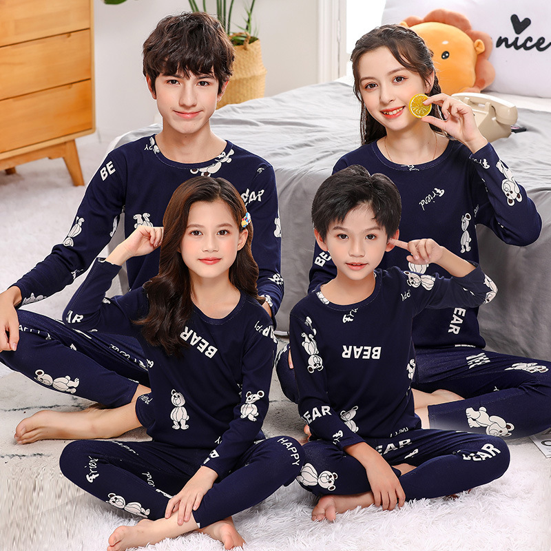 男の子用秋服・秋ズボン、女の子用保温下着、中高生用インナー、ティーンエイジャー用秋冬パジャマセット|undefined