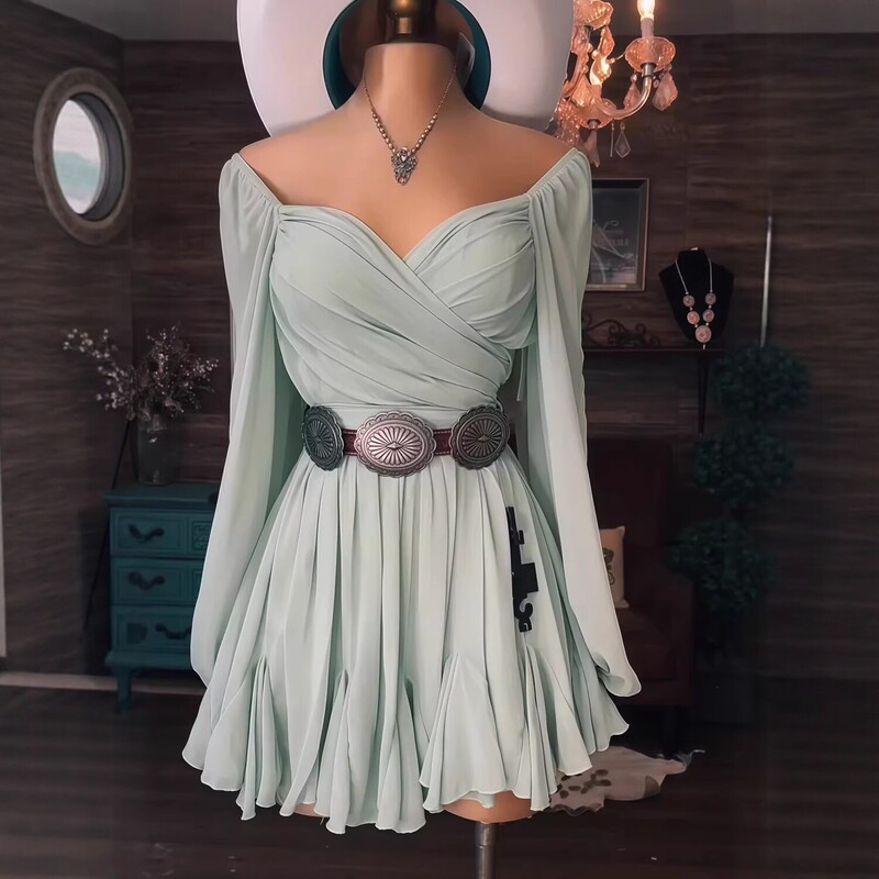 2026 New European and American Style Purple High-Neck Lace Splicing Chiffon Long Dress with Elegant and Flowing Design