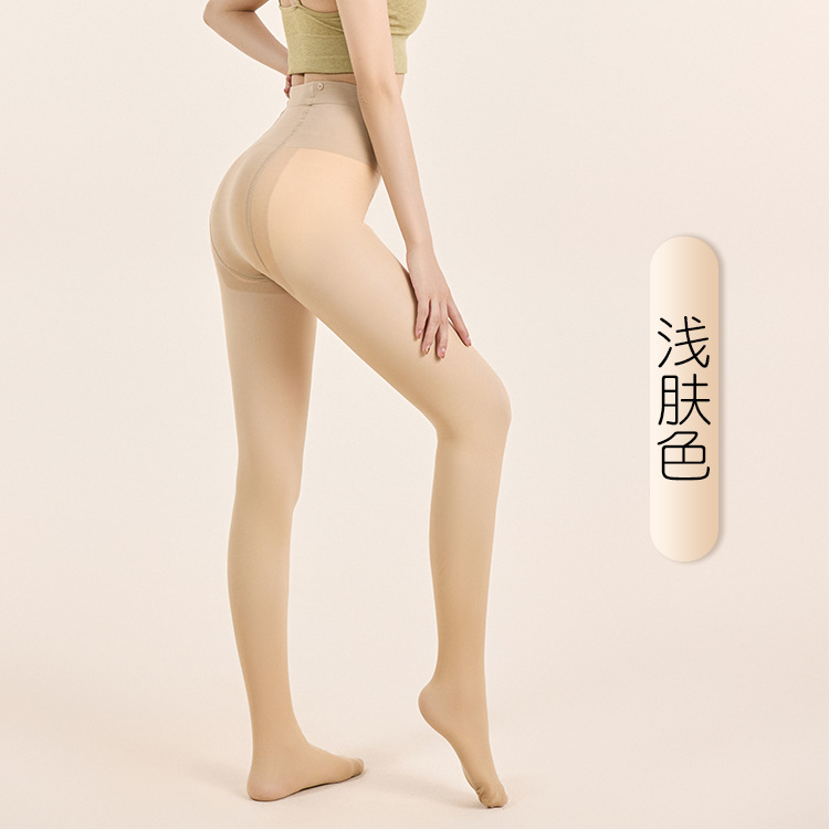 Fábrica de origen personalizada nueva mujer no falsa blanco engrosado leggings mujeres doble pierna desnuda artefacto de medias