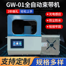 GW-01全自动束带机纸带opp带自动束带打包机卡片说明书纸币绑扎机
