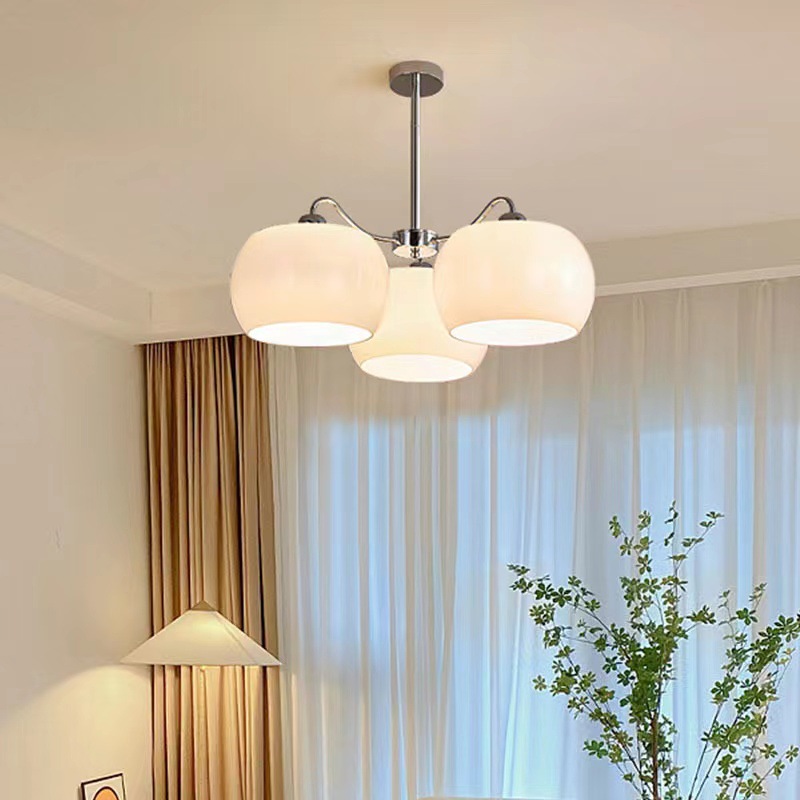 中古臥室吊燈北歐創意柿子燈詫寂風書房餐廳燈網紅復古房間主臥燈