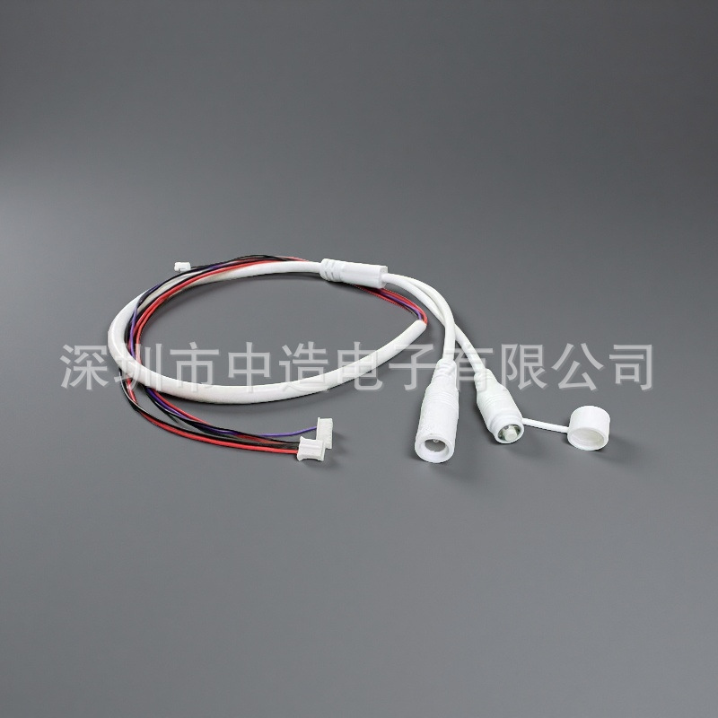 DC带灯+复位 网络头摄像机尾线。DC带灯一体网络监控尾线