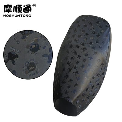 Waterproof, Heat-Insulating and Sun-Proof Leather – Motorcycle cushion - haojueyu-diamond-125t-black-cartoon-pattern-model