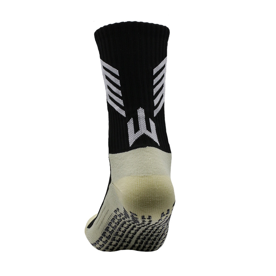 Football socks mid-tube socks adhesive socks with thick towel bottom non-slip sports socks_voghion.com