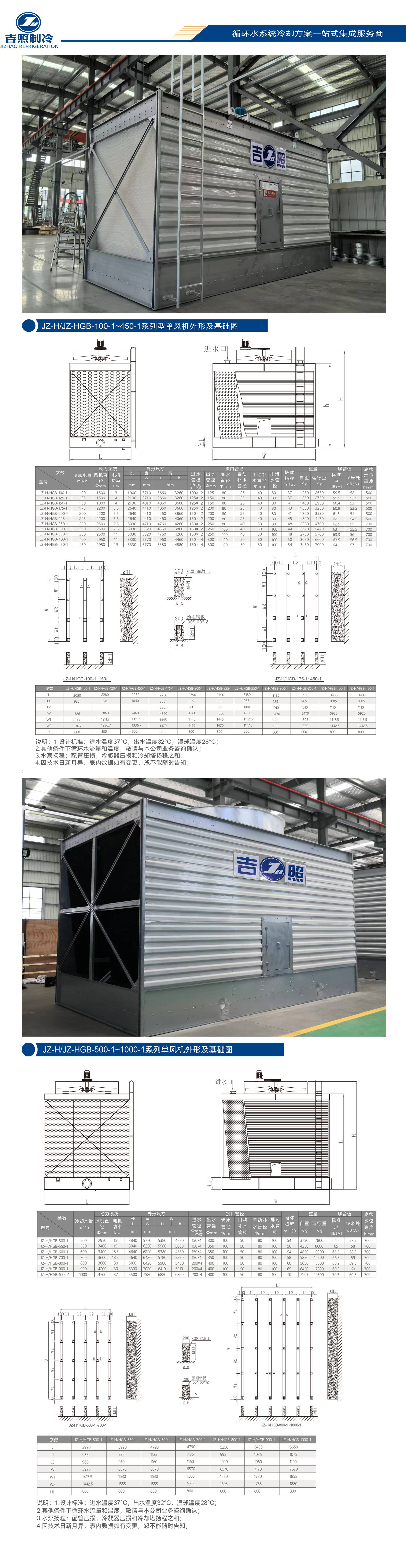 横流式方形冷却塔100-1000吨参数