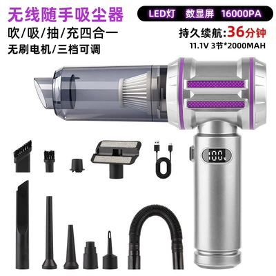 High Power Small Handheld Mini – Tozsoranlar - 1201-silver-purple-long-hose