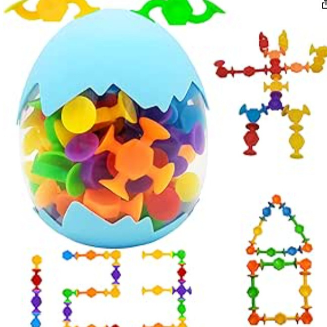 Variety of Suction Cups for Children, Novel Educational Suction Cup Toys, Assembled Soft Building Blocks, Suction Cups, Sticky Eggs, Shells for Bathing