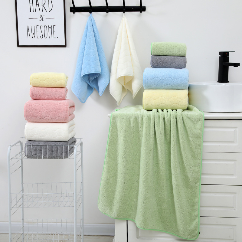 Coral velvet towel bath towel suit absorbent household face washing men and women adult hair drying towel bath couple bath towel wholesale