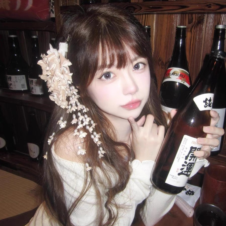 新中式流苏铃兰花发夹头饰女古风头花森系新娘侧边夹日系旗袍发饰