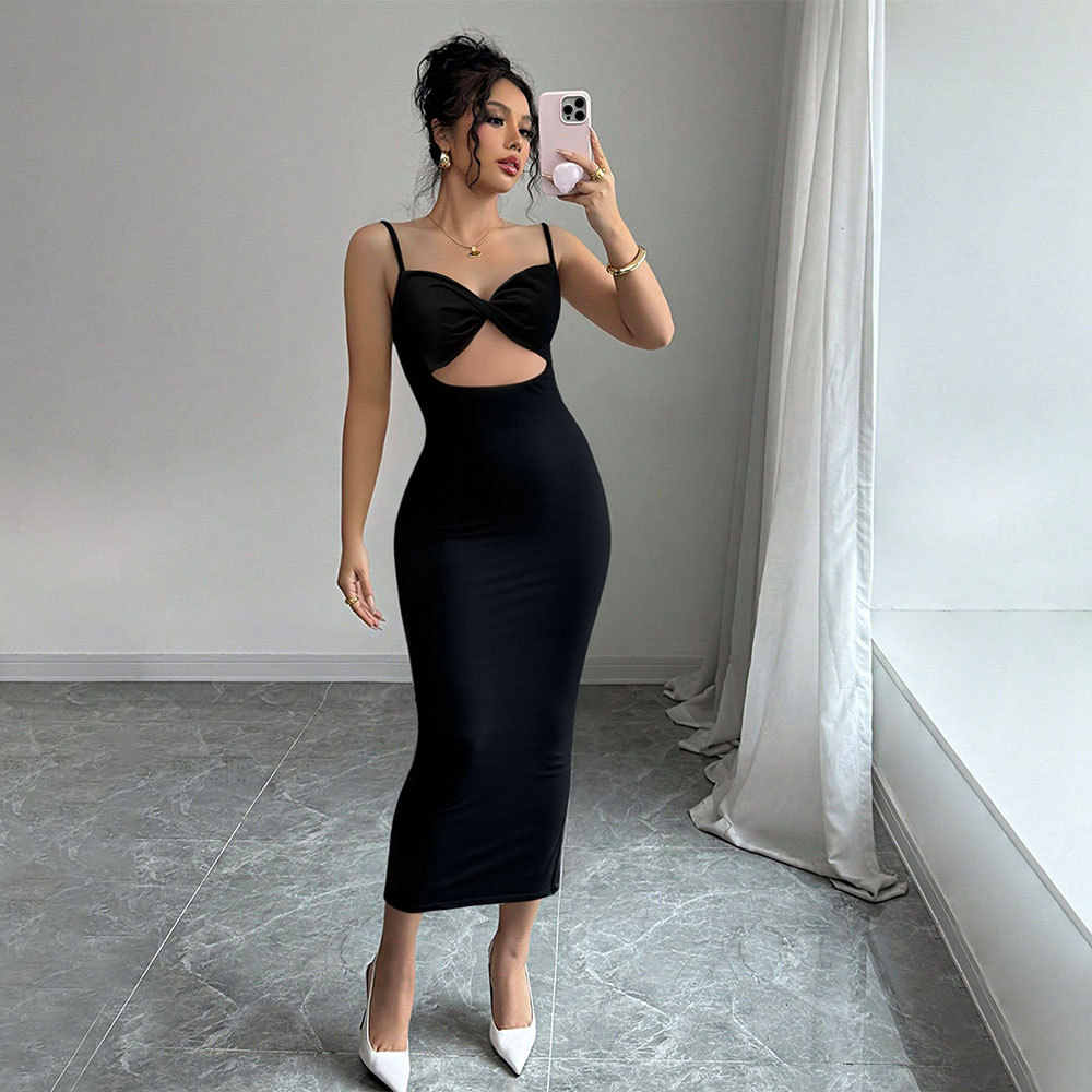 Summer Sleeveless Bodycon Dress Elegant Sexy Chic Perfect for Parties and Events Wholesale Available