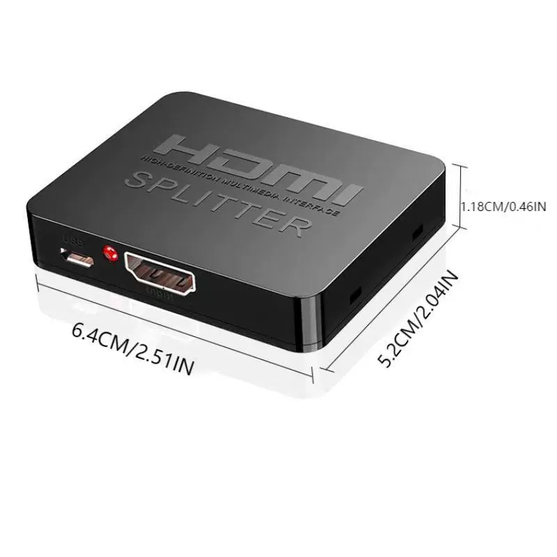 Устройство распределения HDMI один в два, 4K мини HDMI, один на два выхода, высоко‑дефиниционное видео, одинаковый экран, четыре