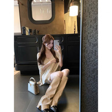 现货秒发~内增高2025新款骑士靴女小香不过膝长筒靴大筒围裤管靴