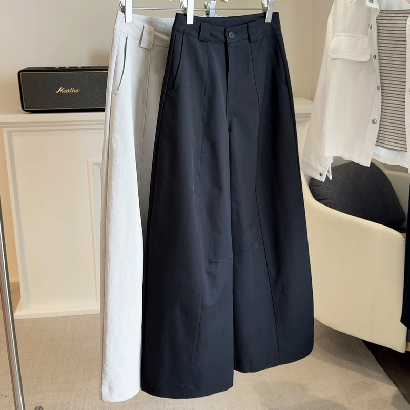 Pear-Shaped Body Casual Pants for Women 2026 New Korean Style Versatile High-Waisted Slimming Wide-Leg Drapey Suit Pants A10703 Pear-Shaped Body Casual Pants for Women 2026 New Korean Style Versatile High-Waisted Slimming Wide-Leg Drapey Suit Pants A10703