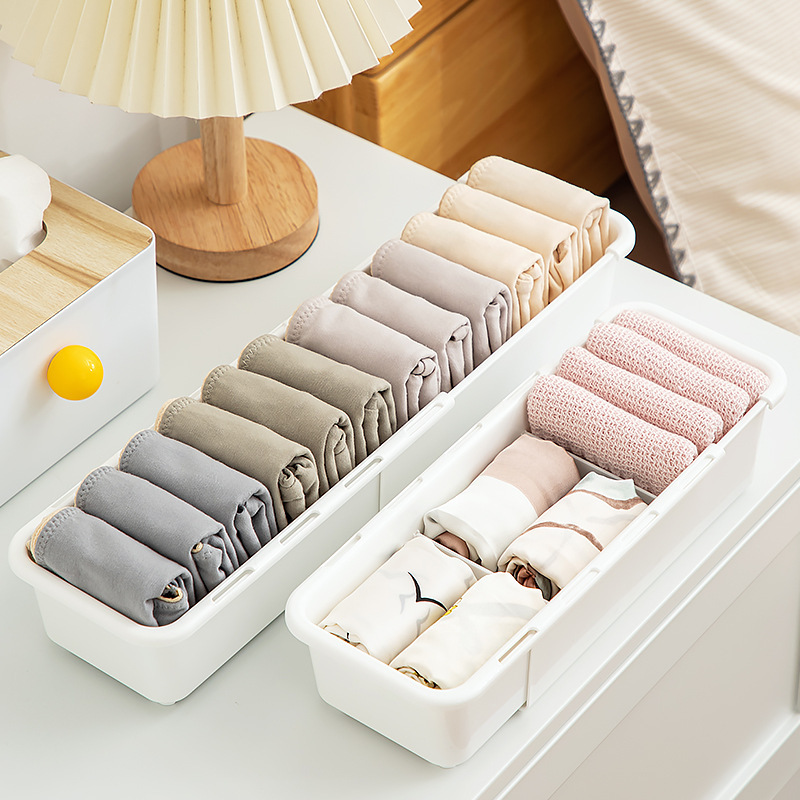日本引き出し下着収納ケース仕切り伸縮可能靴下下着肌着整理ケース収納神器|undefined
