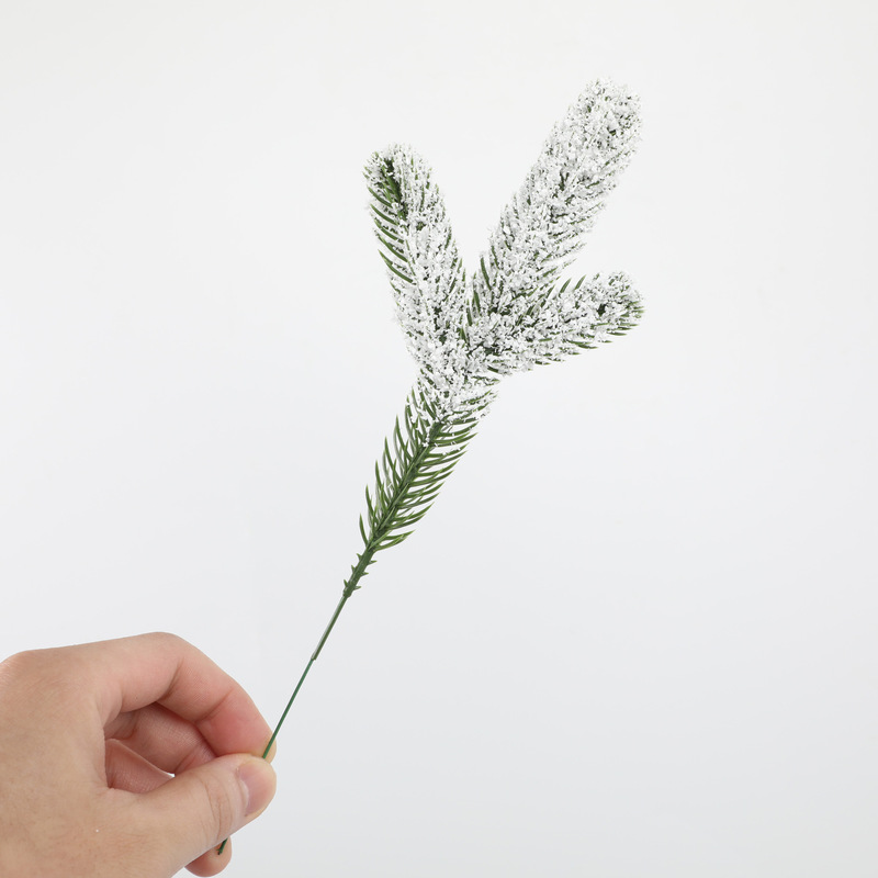 人工緑植物、三叉松葉、クリスマス、結婚式用アクセサリー、装飾、人工花、松枝、植物、プラスチック製造花、卸売|undefined