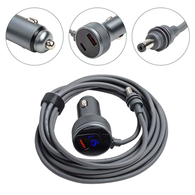 Rəqəmsal displeyli DC5521 mini avtomobil siqaret alışqanı adapteri