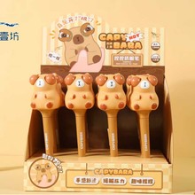 吃货capybara挤眼笔 创意减压趣味捏捏乐豚豚造型写字顺滑圆珠笔