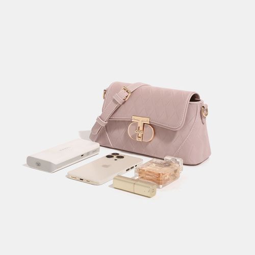 High-end light luxury texture rhombus armpit bag for women 2024 spring and summer new baguette bag niche versatile single shoulder crossbody bag