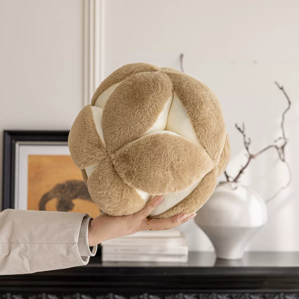 法式奶油风绣球沙发客厅抱枕样板间装饰小抱枕办公室靠枕创意抱枕