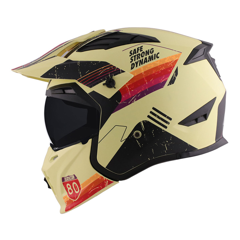 Casco de motocicleta BLD transfronterizo casco completo desmontable casco combinado cuatro estaciones general de otoño de ciclismo medio casco