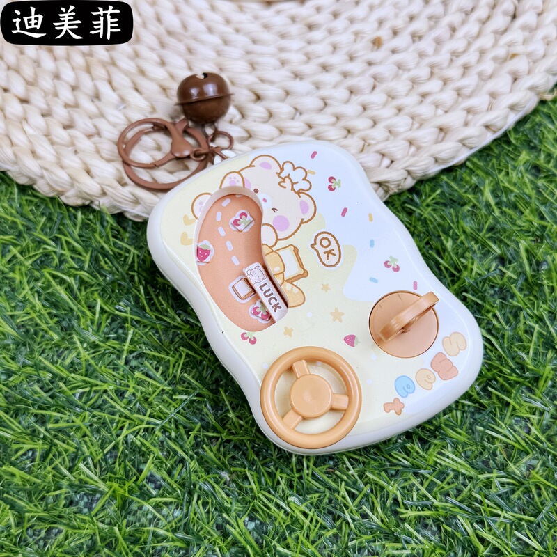 楽しいミニ秋名山カーゴッドブレイクゲームレーシングおもちゃキーホルダーかわいい漫画チキンナゲットギフトペンダント|undefined