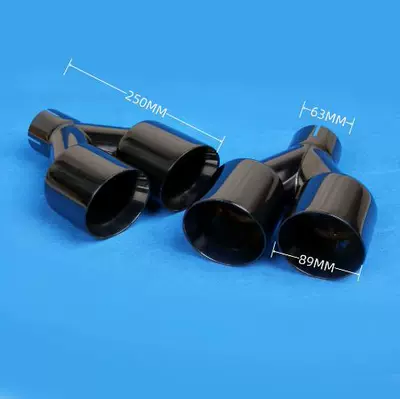 Exhaust pipe Dual Exhaust Tailpipe Car - 02-52002h-welding-edge-titanium-black
