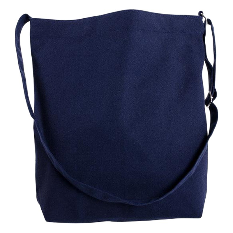 En stock al por mayor estilo coreano en blanco multicolor solo hombro de las mujeres bolsa de lona de protección del medio ambiente de algodón ajustable crossbody bolsa de lona