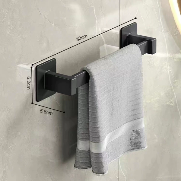30cm【】-Black painted square tube【with nail-free stickers】