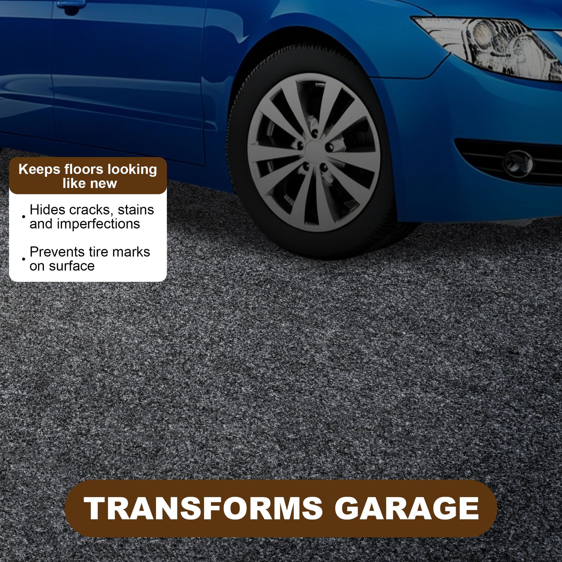 Cross-border bestseller oil-proof and waterproof floor mat, car garage floor mat, non-slip rubber-backed floor mat, repair mat, customizable