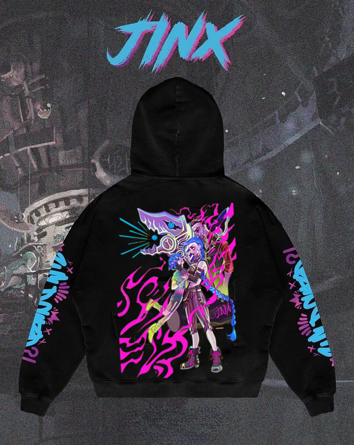 Liga Popular Arcane Jinx Graphic Hoodies All Anime Charact
