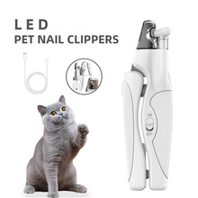 外贸专供LED宠物指甲钳猫咪剪指甲可照血线LED pet nail clippers