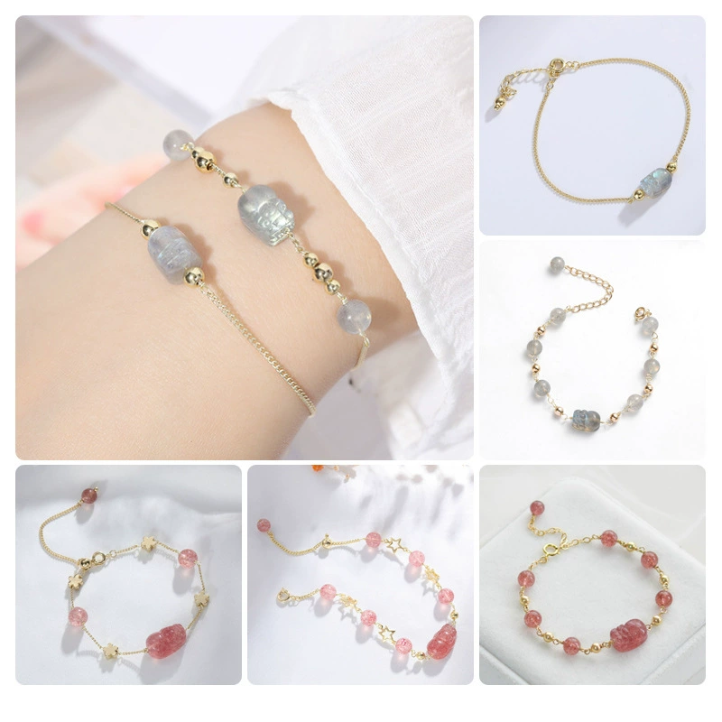 Natural water брендовый маленький дизайн кристал bracelet с аметистом
