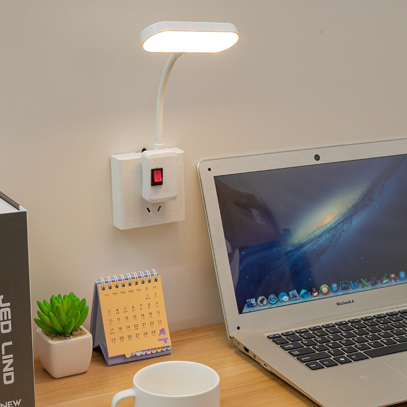 Base de lámpara de manguera metálica universal enchufable directa cabezal de cama de dormitorio lámpara de noche con base de lámpara de interruptor enchufable