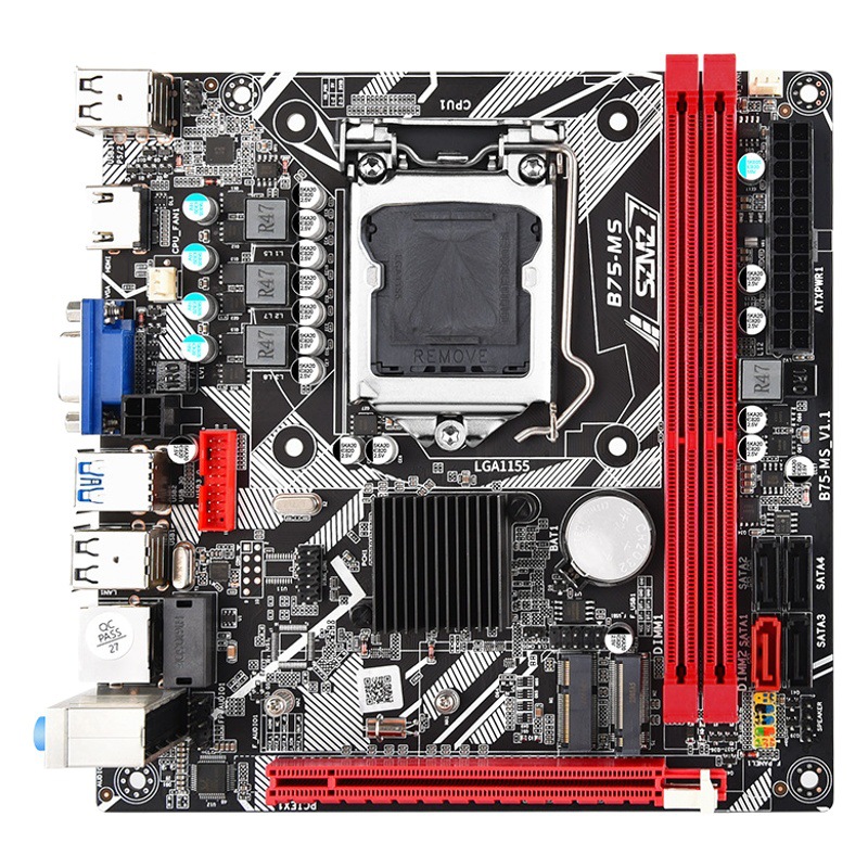Nueva placa base de B75M-I, placa pequeña de escritorio para el hogar y la Oficina, memoria DDR3 LGA-1155, compatible con M.2 NVME
