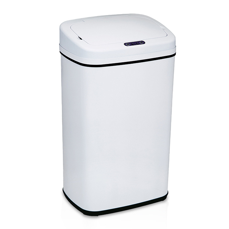 Basurero de metal de inducción inteligente 15L / 20L / 30L / 40L / 50L gran capacidad sin doblarse sala de estar de cocina