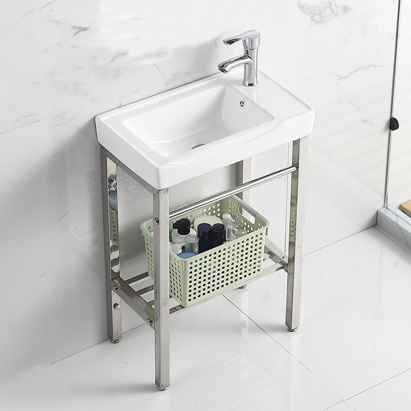 Balcony Ceramic Washbasin Integrated Cabinet, Freestanding Single Basin Bathroom Sink, Countertop Integrated Washbasin Balcony Ceramic Washbasin Integrated Cabinet, Freestanding Single Basin Bathroom Sink, Countertop Integrated Washbasin