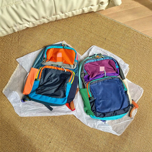 24 New Outdoor Travel Fashion Eco-Friendly Color-Blocking Versatile Ultra-Light Dopamine Color Series High-Value Backpacks