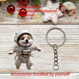 跨境新款亚克力平面向可爱动物挂件挂饰开学季送朋友二哈钥匙扣