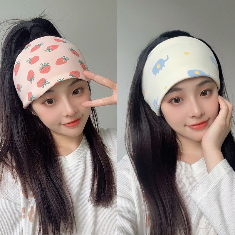 Cute Internet celebrity headscarf hat Japanese style confinement hair band pregnant women spring and summer breathable postpartum wide-brimmed maternity sweat-absorbent pure cotton