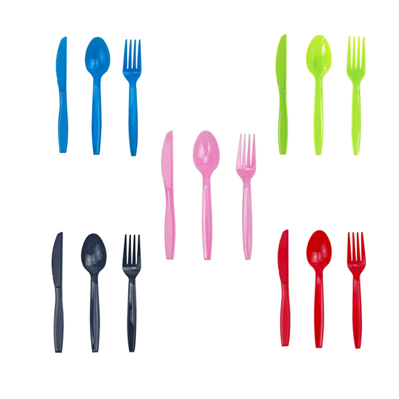 Plastic Knife, Fork, Spoon, Party Fruit Snack Fork, Hotel Wedding Birthday Cake Fork, Disposable Knife Cutlery, Colorful