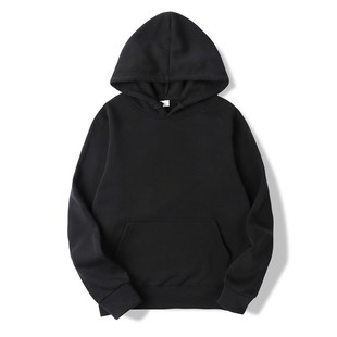 Factory foreign trade wholesale 220 grams of solid color light version of the sweater cross-border European code men's and women's autumn and winter new fleece-lined hoodie