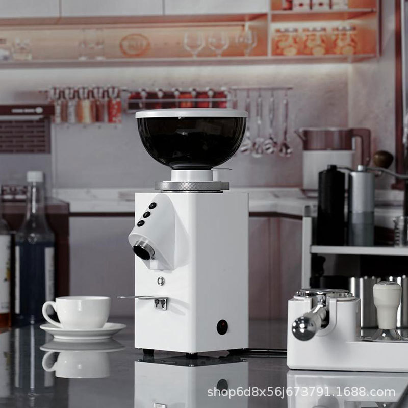 Gumo Ling 1006 Italian-Style Household 60mm Flat Blade Electric Dosing Coffee Bean Grinder with Adjustable Settings