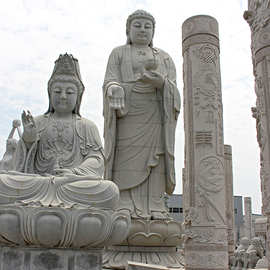 大型汉白玉石雕阿弥陀佛释迦牟尼佛像 唐代石雕如来佛头图片